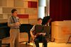 Reuben Stern performs for the masterclass with Richard Svoboda